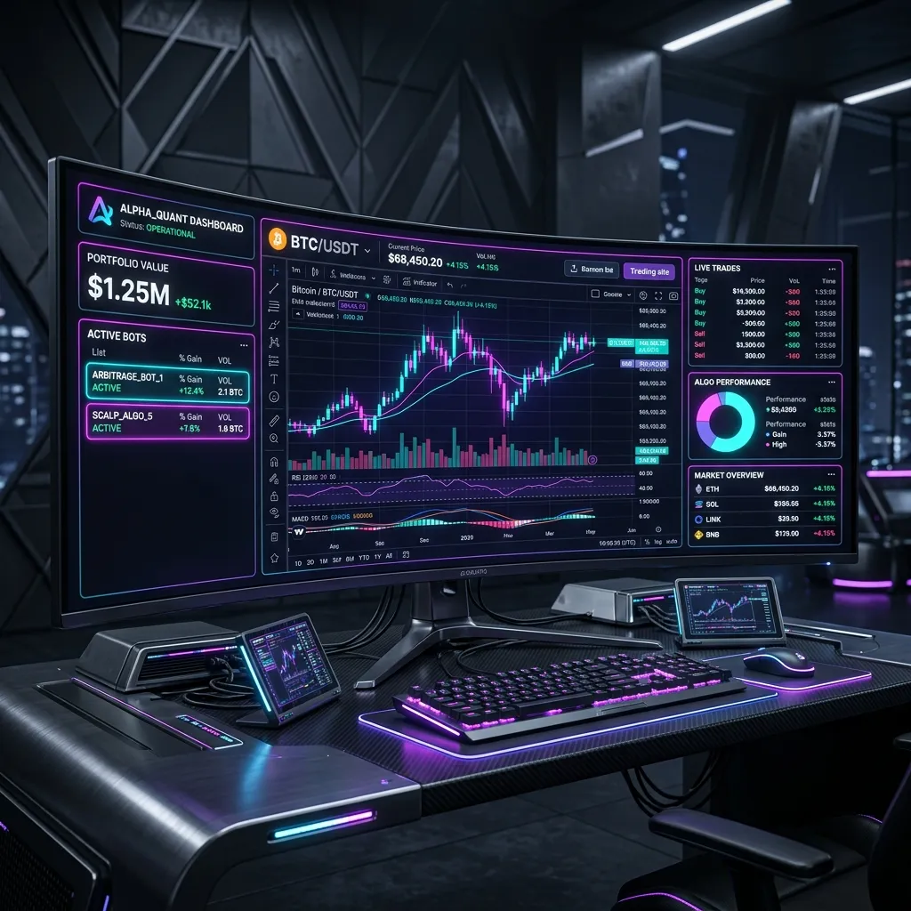 Automated crypto trading bot dashboard with real-time profit tracking